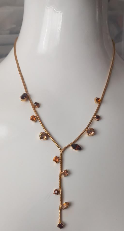  — Beautiful gold plated gemstone necklace