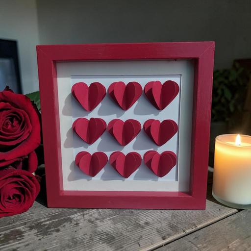  — Origami framed art, Heart Photo Frame
