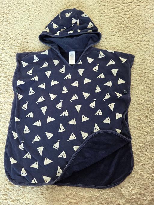  — Age 3-6 NEXT navy hooded towel