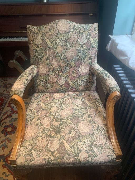  — Floral armchairs (X2) Individual or as a set