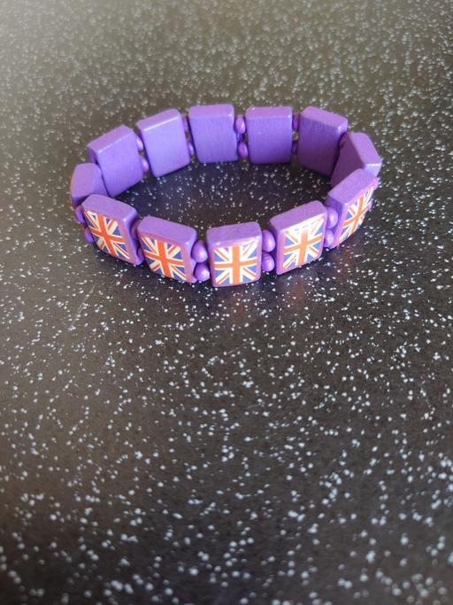  — Purple union jack wrist band