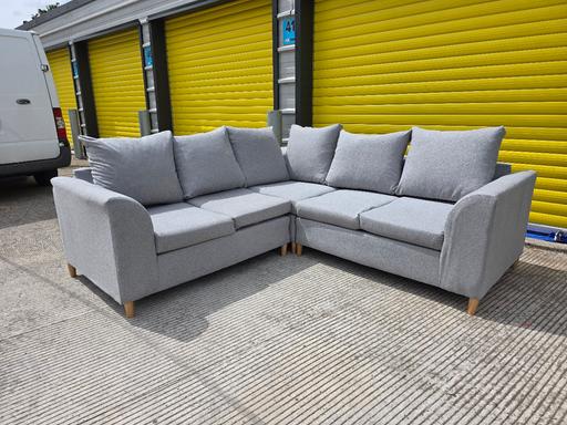  — grey fabric corner sofa