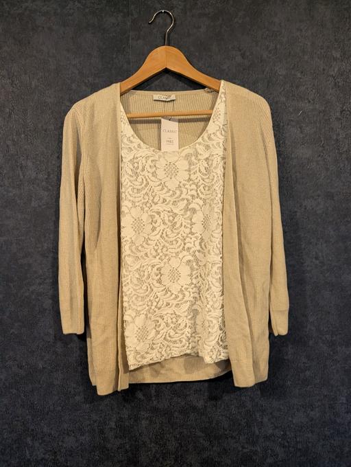  — M&S T-shirt with Cardigan, 16, BNWT