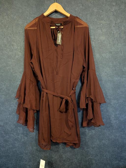  — Chiffon Flared Sleeve Mini Dress, 14
