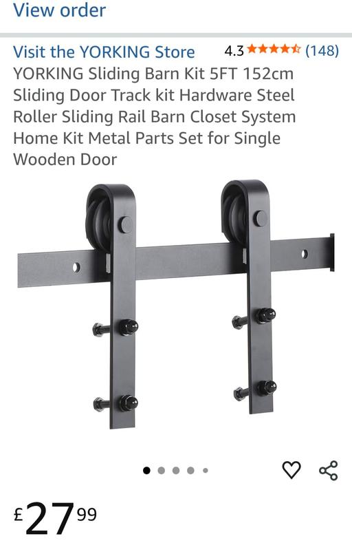  — Barn style door rail & handle