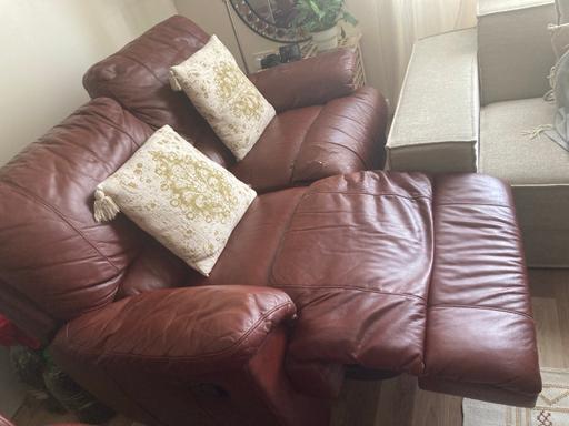  — 2 Seater Sofa 1 seat Recliners Chestnut Brown