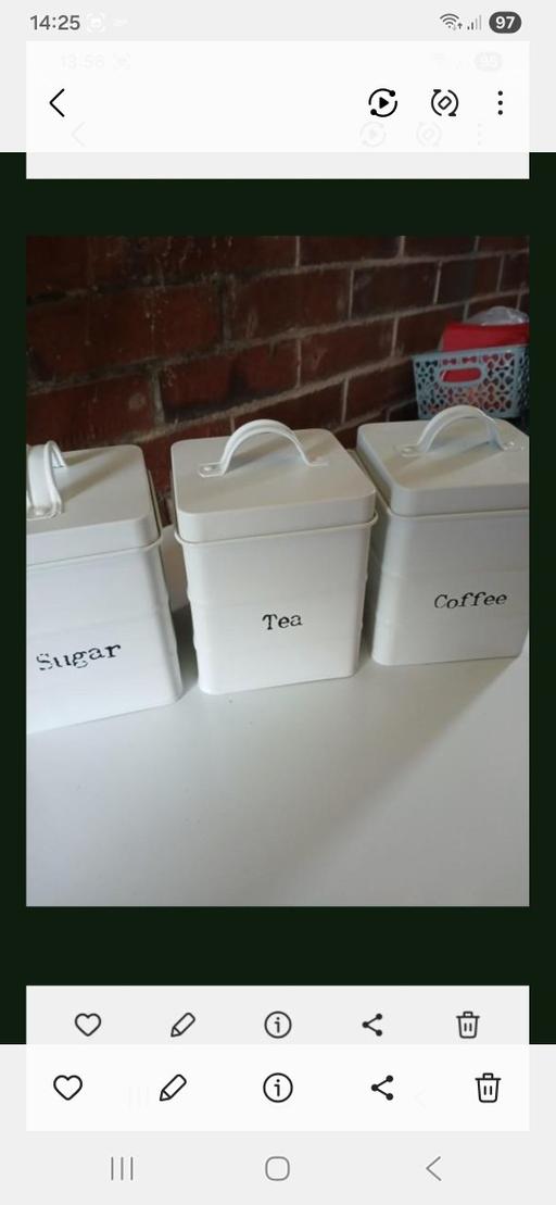  — CANISTERS ASNEW TEA..COFFEE..SUGAR PAID £29