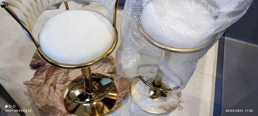  — golden velvet bar stools x2