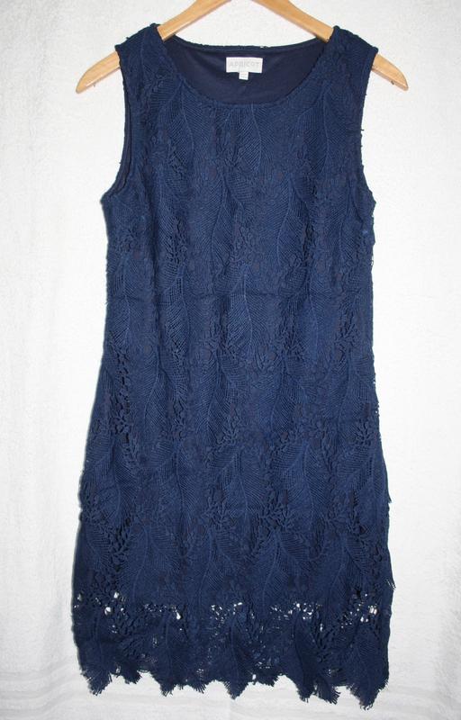  — Apricot navy lace dress size 12