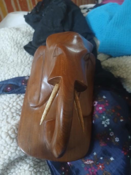  — heavy hang up wooden elephant