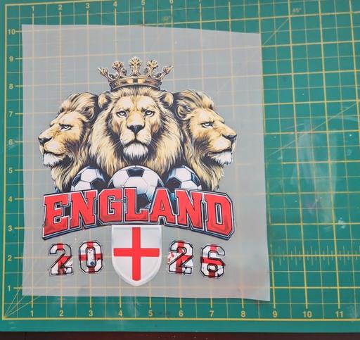  — England world cup iron on transfer