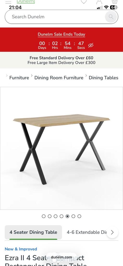  — Ezra table 4 seater (walnut wood)