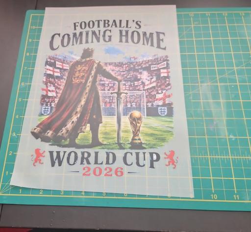  — England world cup iron on transfer