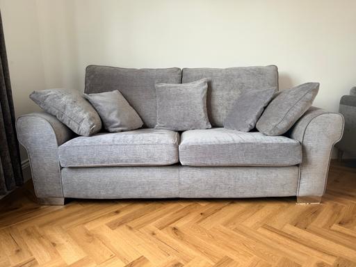  — Grey 3-Seater Sofa
