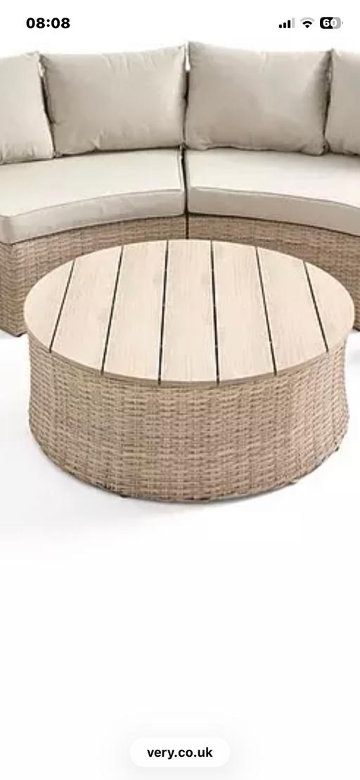  — Designer Round Garden Coffee Table  New Boxed