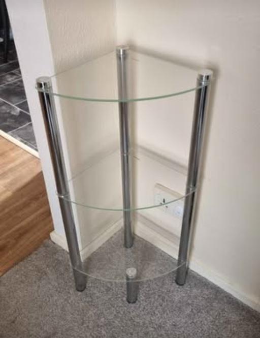  — 3 tier glass corner unit