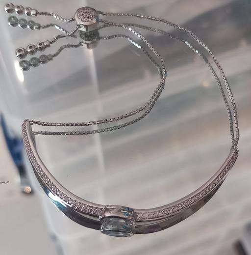  — sterling silver multi gemstone bracelet