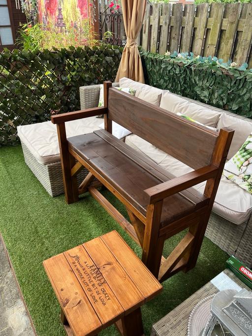 — Handmade garden bench