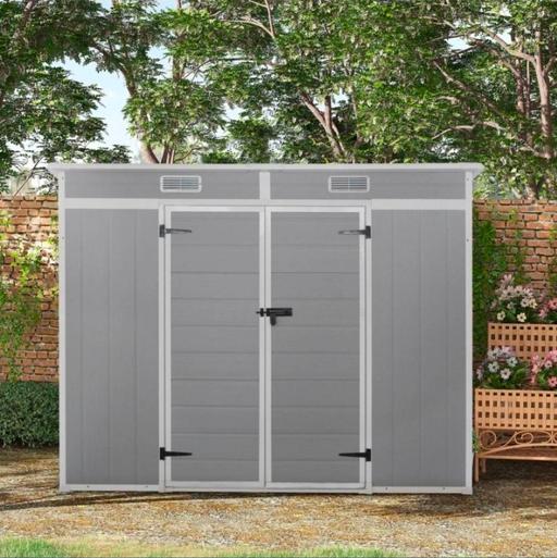  — 8x4FT Plastic Garden Storage Shed Outdoor Sto