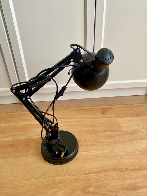  — Dunelm black table/desk lamp