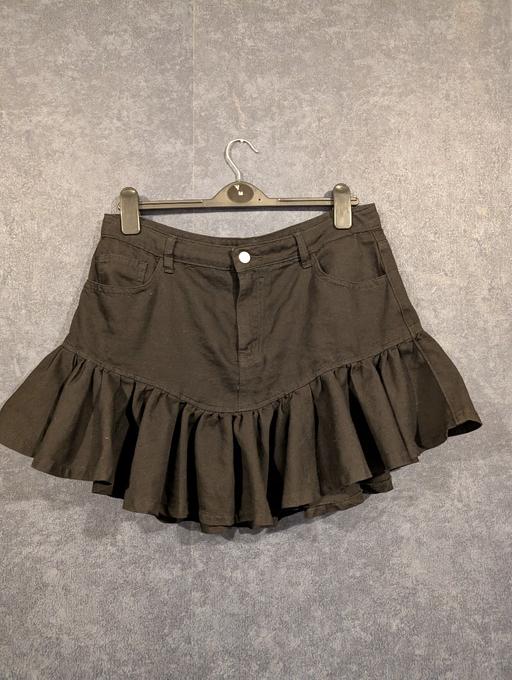  — Black Mini Skirt, Denim, XL