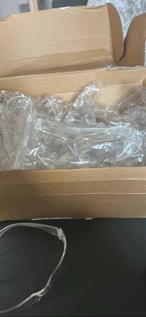  — Box full of safety glasses