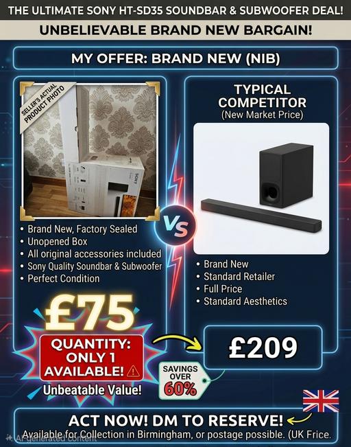  — Sony HT-SD35 subwoofer and speaker system