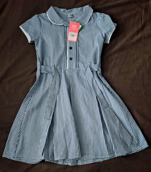  — NEW 8-9 years blue checked school dress