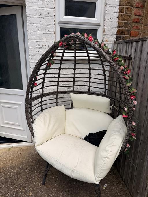  — Brown Rattan Egg Chair