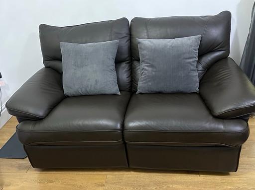  — REDUCED PRICE Brown leather sofa 