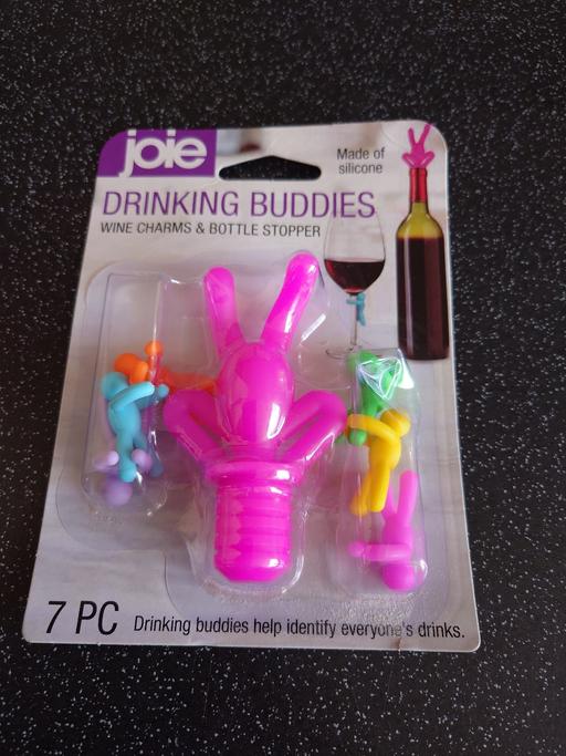  — Drinking buddies charms and bottle stopper