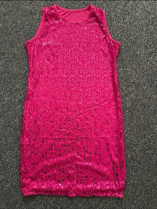  — Girls pink sparkly sequin dress age 13-14