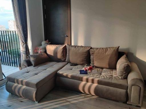  — Brown berlin corner sofa bed with storage
