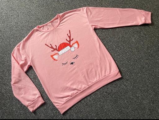  — Girls pink Christmas jumper age 13-14