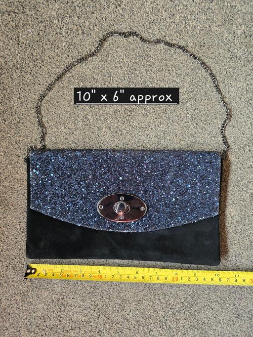  — DUNE blue glitter shoulder bag