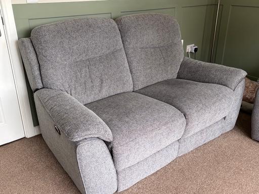  — DFS 2&3 seater power recliner sofas in grey