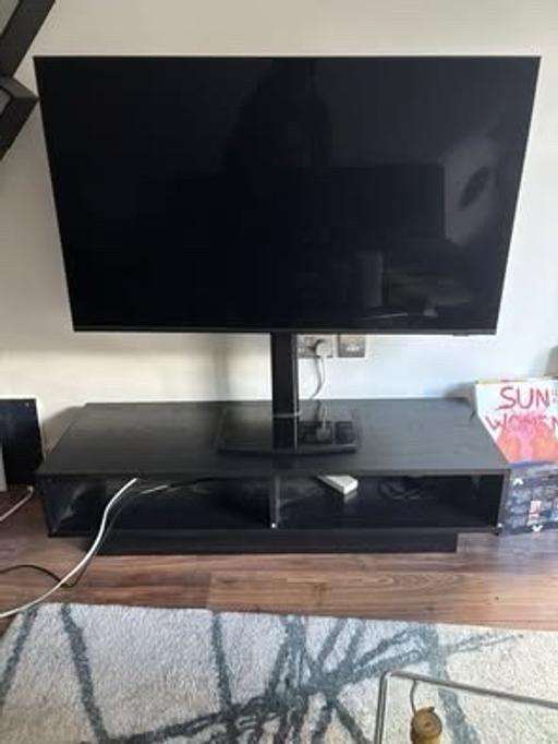  — Modern black TV stand / entertainment unit