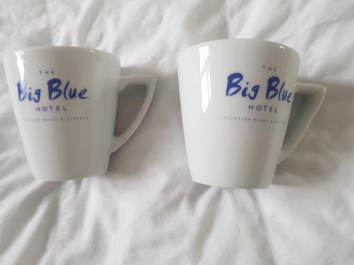  — 2x Big Blue Hotel, Blackpool mugs