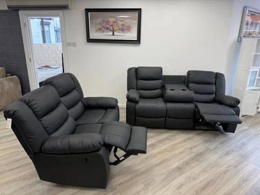  — 3+2 recliner sofa with cup holder 