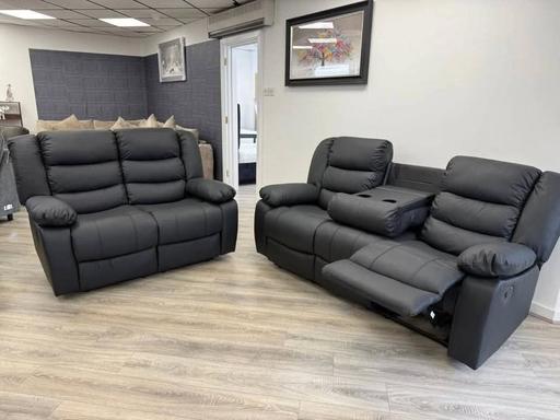  — 3 seater and 2 seater leather sofa