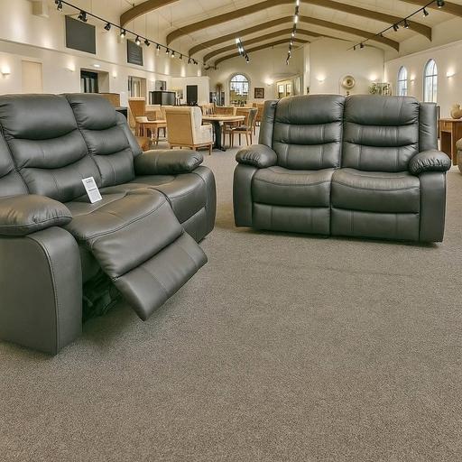  — Faux leather sofa set