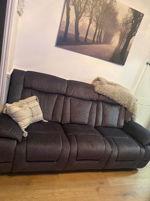  — Padded fabric Sofa fabric 3+2 recliner 