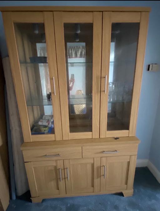  — Oak Display Cabinet / Dresser