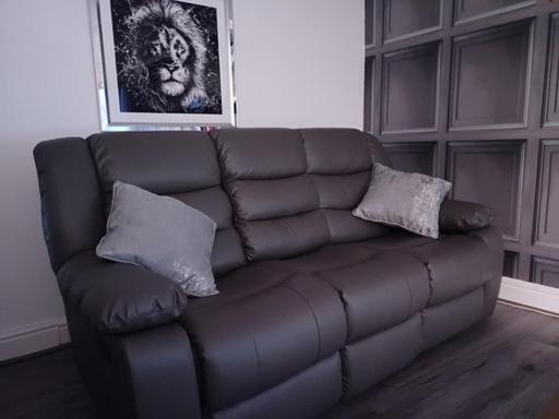  — Faux Leather 3 seater sofa