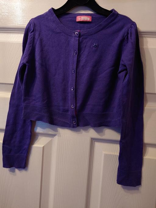  — Girls purple cardigan size 6 years