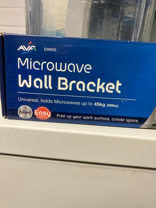  — Silver Microwave Wall Bracket