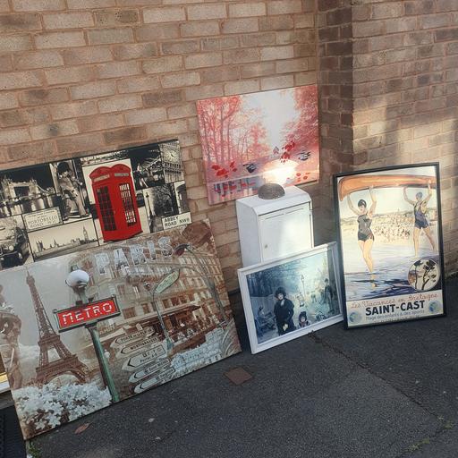  — 5 Canvases - Paris , London , Vintage French