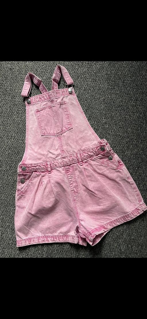  — Girls pink denim shorts dungarees age 14-15