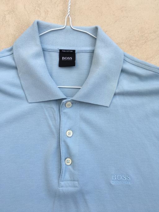  — Genuine baby blue Hugo Boss XXL polo shirt