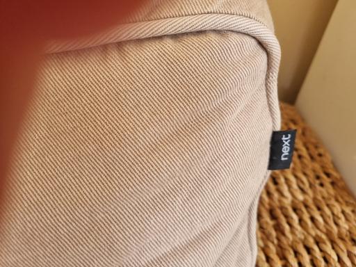  — next wicker and fabric two seater